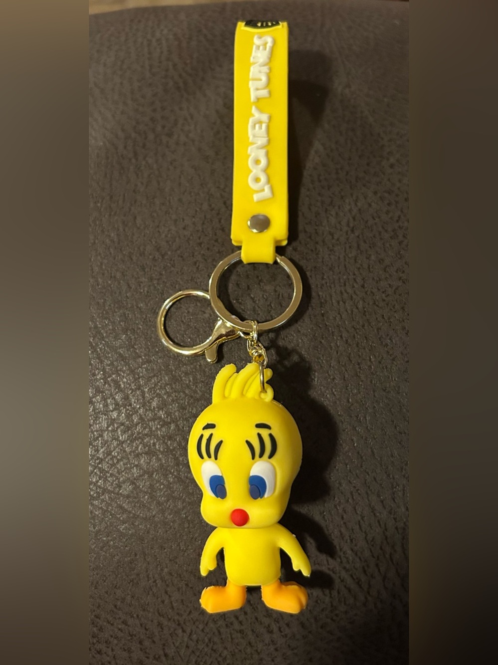 Warner Bros. Tweety Yellow Silicone Bag Charm/ Keychain